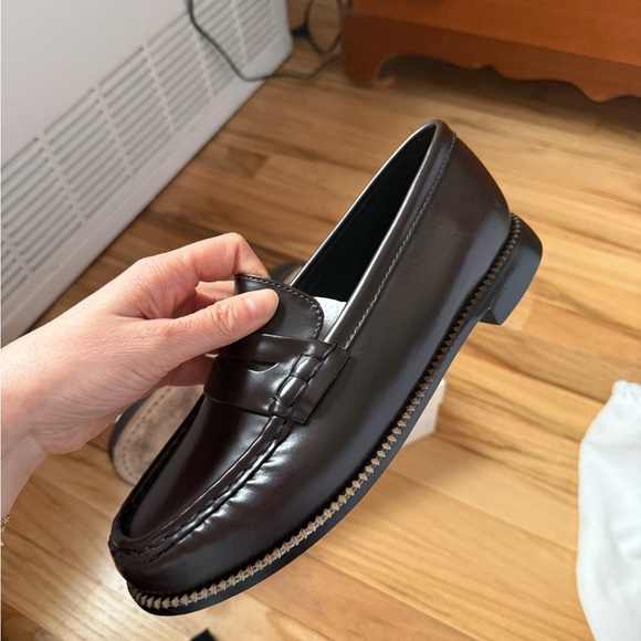 Freda Salvador Elba Penny Loafer in Rich Brown - Picture 4 of 9